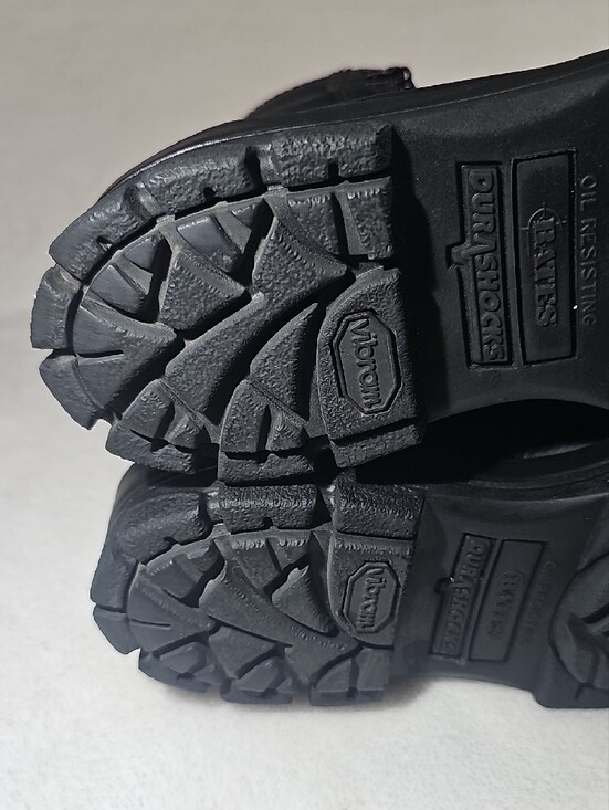 Bates DuraShocks Black Leather Combat Boots Safety Toe Vibram E01788A Mens 6.5 M main image 6